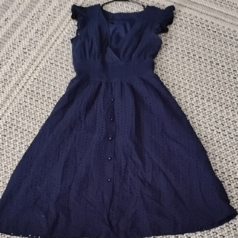 SHEIN Midnight Blue Midi Dress